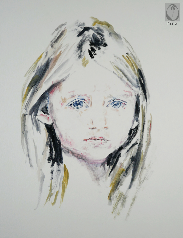 oil on paper - olio su carta di Piro